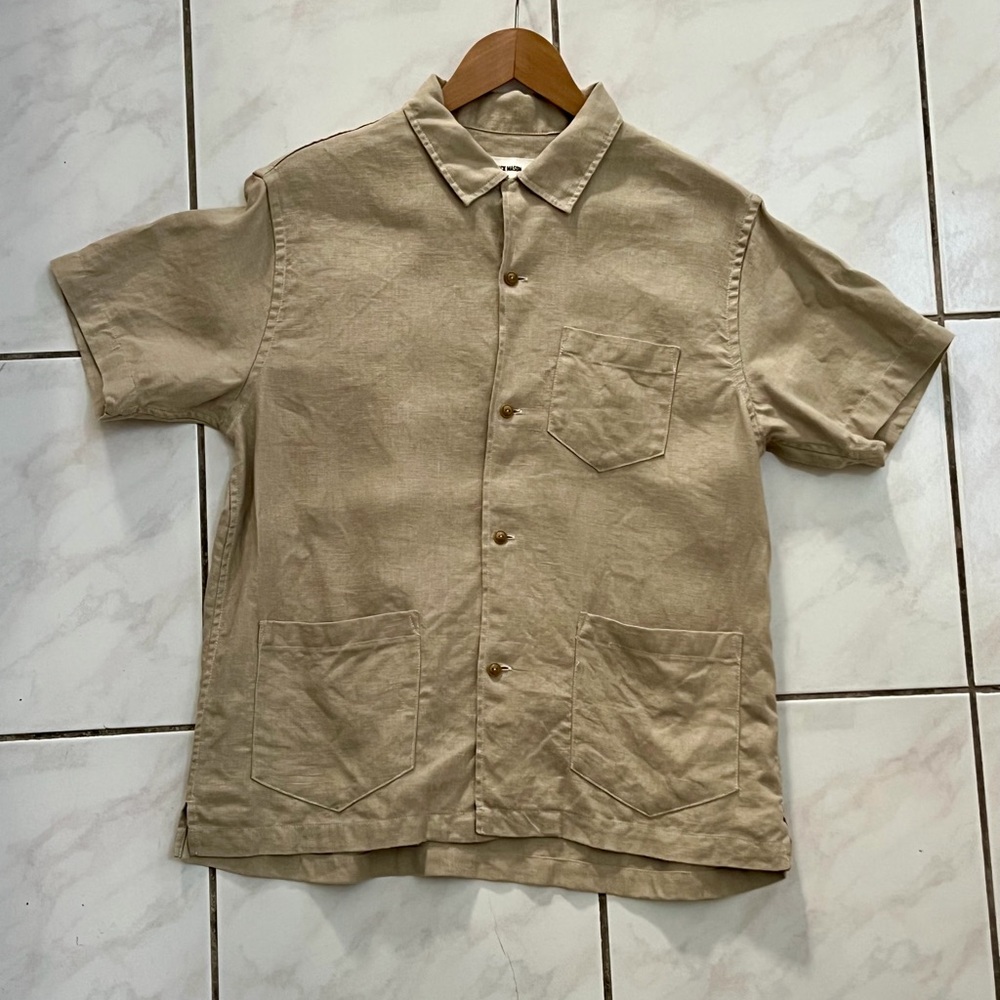 Buck Mason - Linen Cabana Shirt - M - Beige